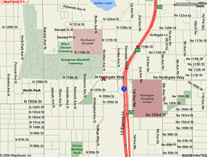 Map to: Pacific Prosthodontics 11011 Meridian Avenue North, Suite 302 Seattle, Washington 98133